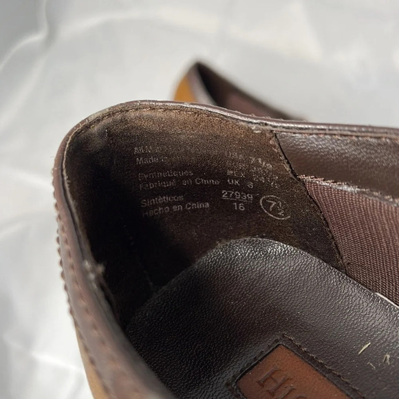 5/$25 Y2K Brown Patchwork Booties Faux Leather Square Toe Size 7.5 *As Is* - Picture 7 of 11